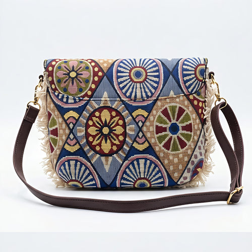 Boho Mosaic Printed Sling Clutch-2