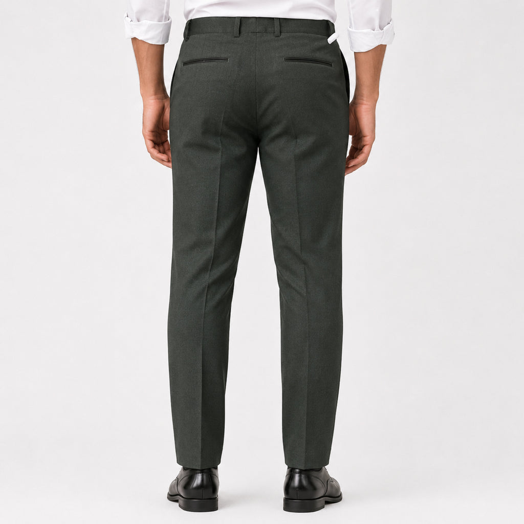 Men's Royal Olive Tailored Premium Formal Trousers-2