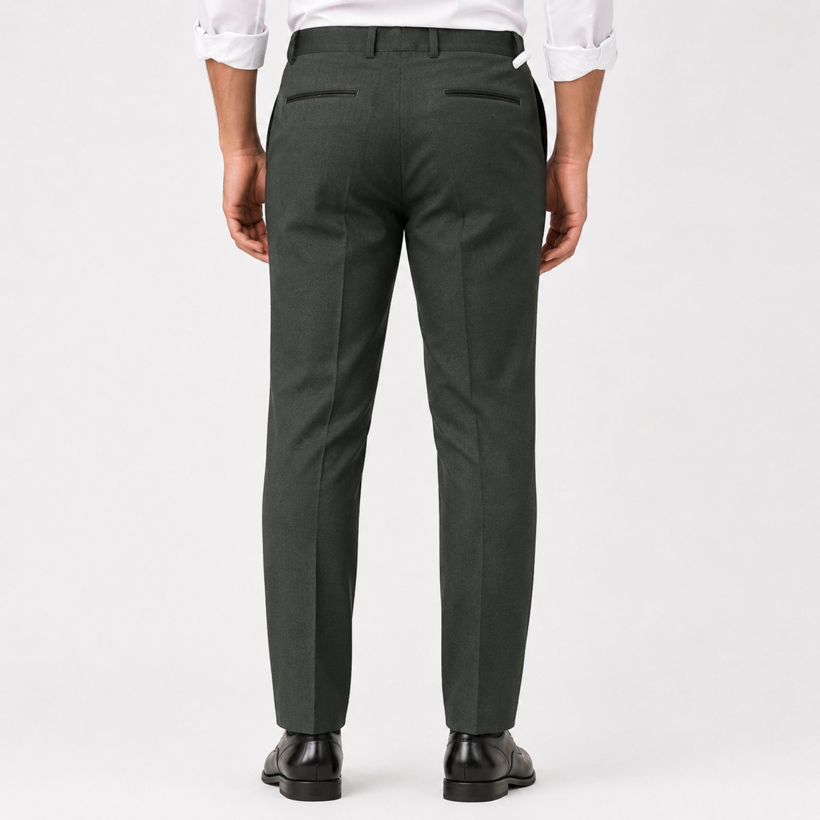 Men's Royal Olive Tailored Premium Formal Trousers-2