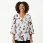 Silver Bloom Floral Women's Top-2