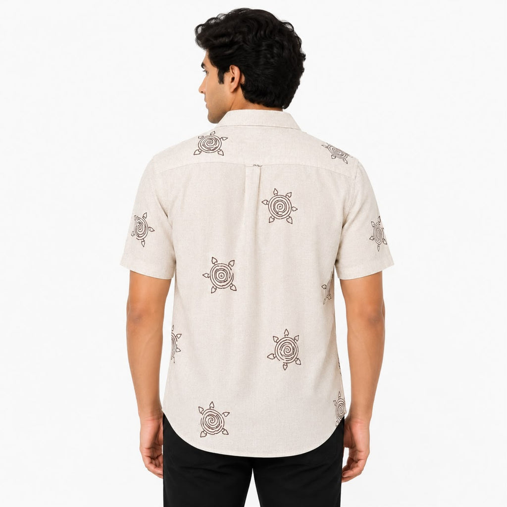 Men's Desert Orbit Printed Resort Shirt-4