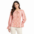 Blush Charm Printed Peplum Top-2