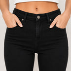 Women's Black Skinny Fit Denim Jeans-4