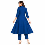 Indigo Grace Flared Kurta Set-4