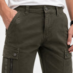 Men's Dark Green Cargo Pants-2