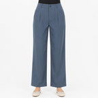 Women's Dusky Teal Elegance Trousers-3