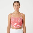 Women's Light Pink Printed Crop Camisole Top-1