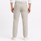 Men's Light Beige Slim Fit Casual Trousers-4