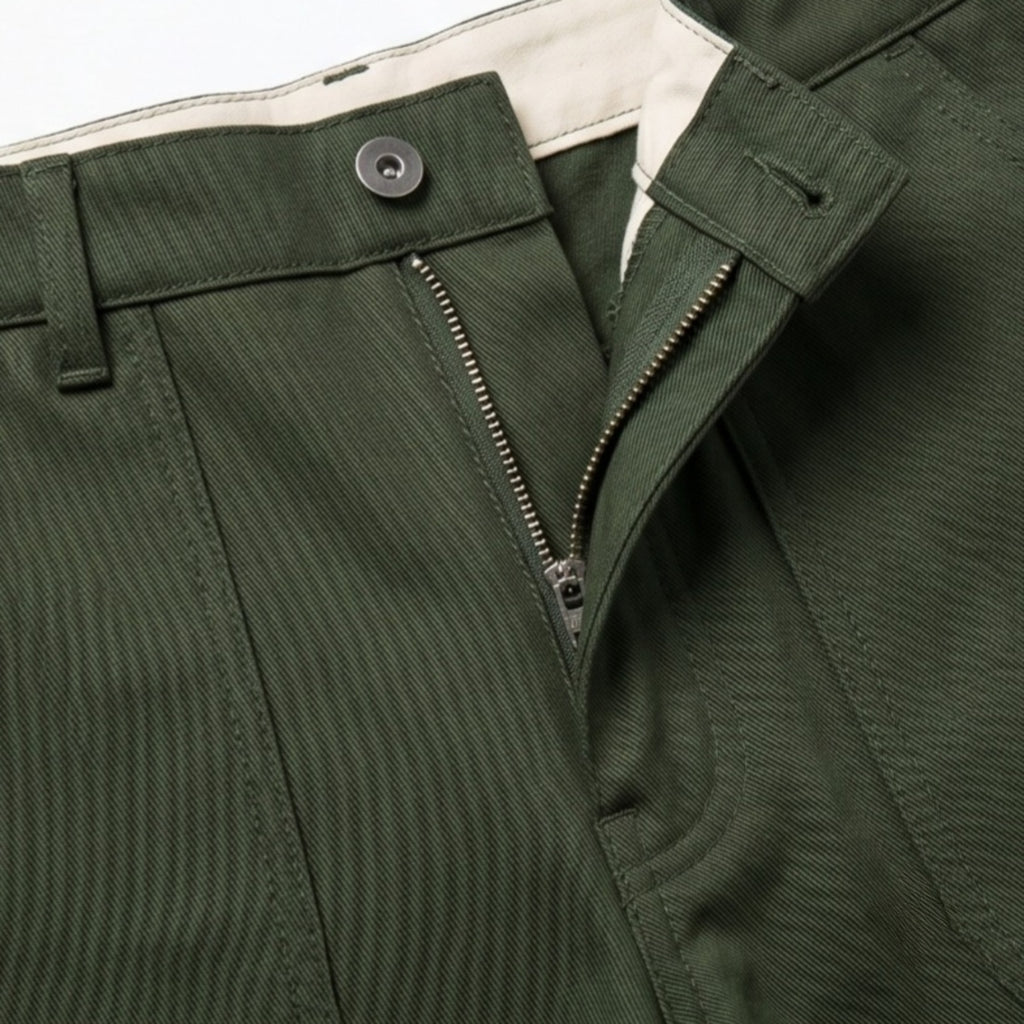 Men's Olive Green Utility Drawstring Relaxed Fit Trousers-4