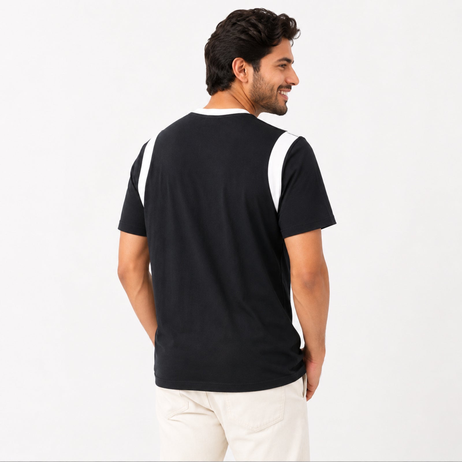 Men's Black Knight Graphic Contrast T-Shirt-4