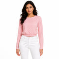 Women's Sunset Bloom Orange Printed Crop Top-1