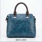 Azure Luxe Structured Handbag-1