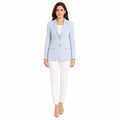 Women's Sky Blue Formal Single-Breasted Blazer for Office & Business Wear-1