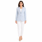 Women's Sky Blue Formal Single-Breasted Blazer for Office & Business Wear-1