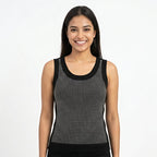 Women's Textured Knit Sleeveless Tank Top-1