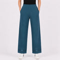 Women's Olive Green Embroidered Wide Leg Palazzo Pants-1
