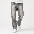 Men's Urban Mist Straight Fit Washed Denim Jeans-3