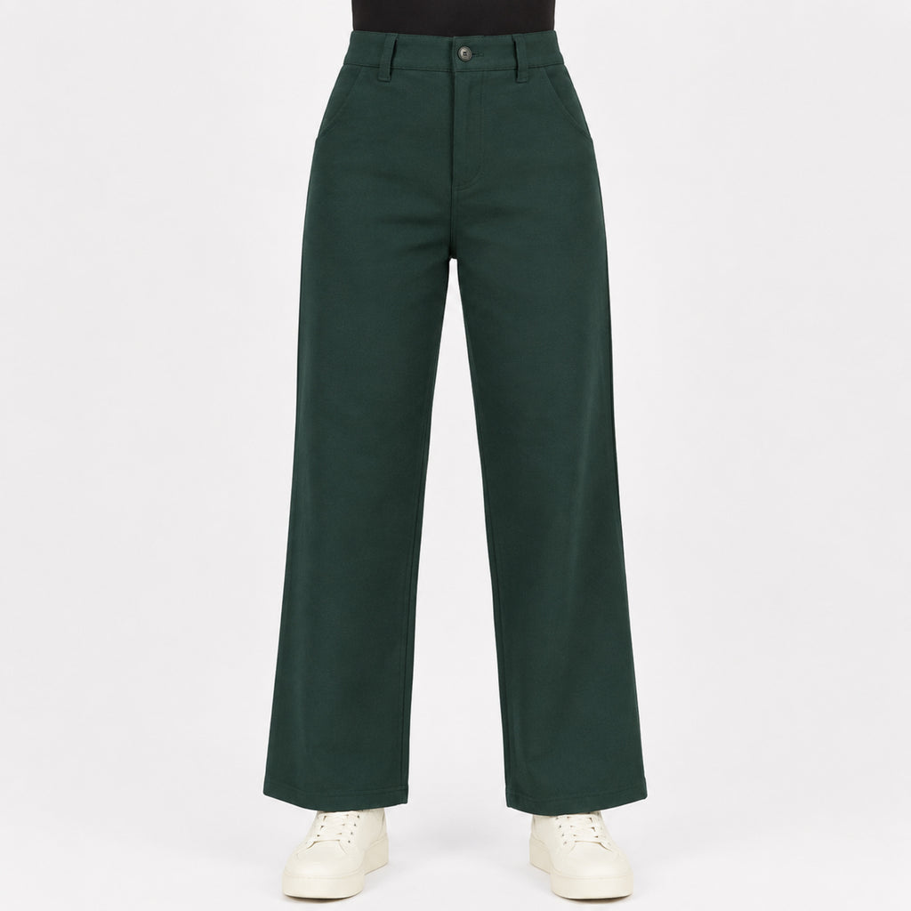 Women's Emerald Flow Wide-Leg Trousers-3