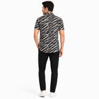 Men's Orange Abstract Printed Half Sleeve Casual Shirt-4