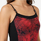 Women's Rose Marble Print Midi Dress-2