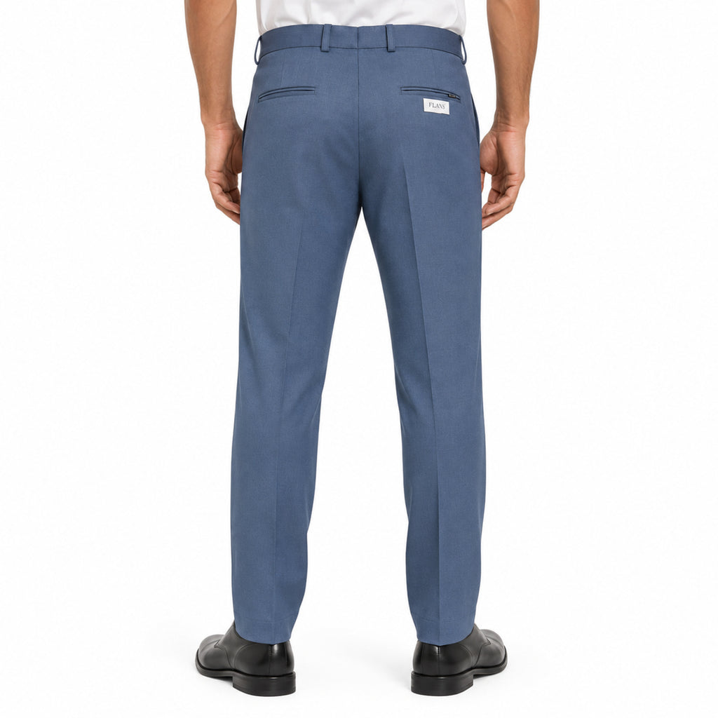 Men's Azure Edge Slim Fit Formal Trousers-2