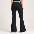Women's Black Flared Fit Denim Jeans-2