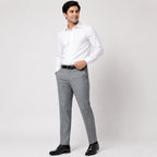 Men's Slate Charcoal Slim Fit Formal Trousers-1