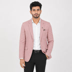 Men's Blush Pink Slim Fit Formal Blazer-3