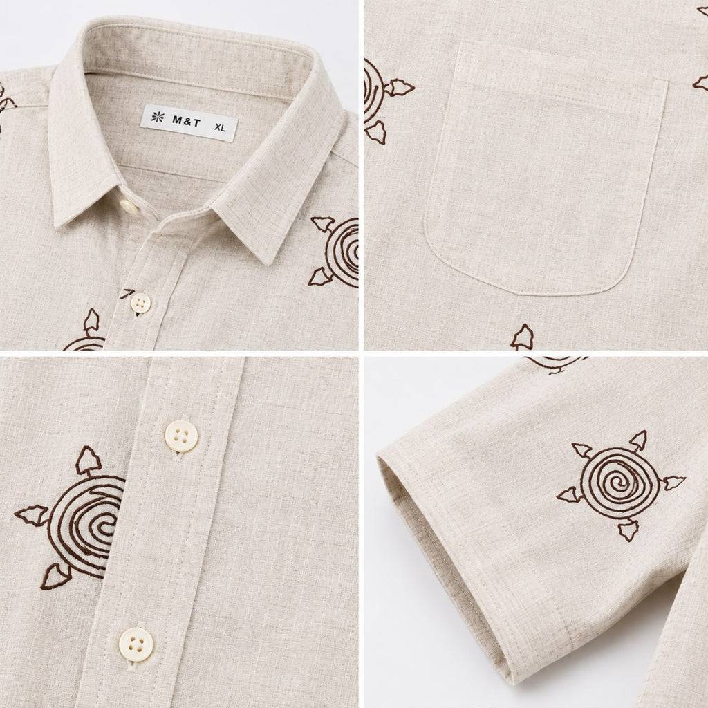 Men's Desert Orbit Printed Resort Shirt-2