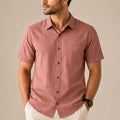 Men's Solid Mustard Casual Wear Shirt-4