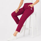Women's Sleek Hot Pink Tailored Formal Executive Trousers-3