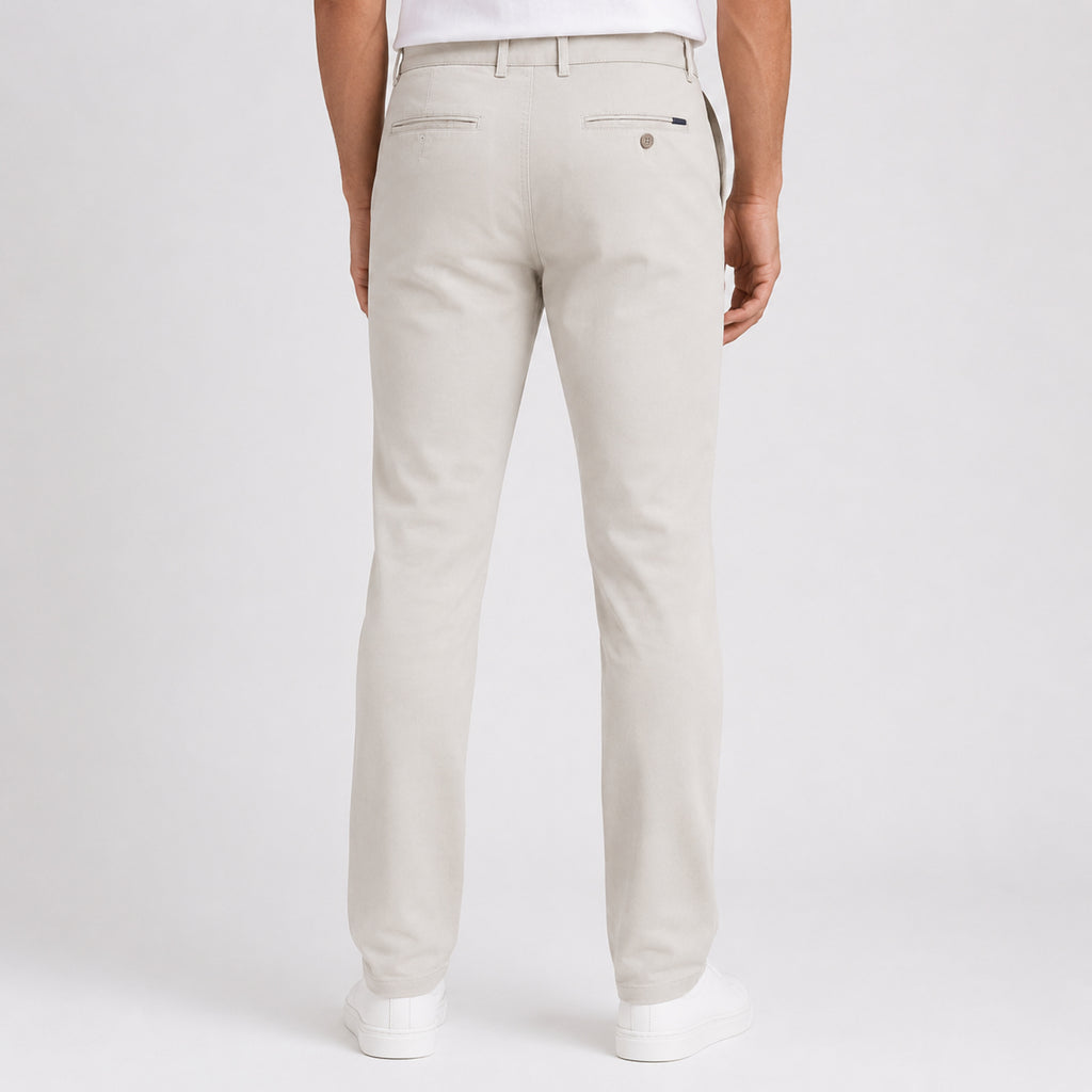 Men's Premium Off-White Slim Fit Formal Trousers-4