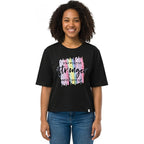 Women's “Stay Positive Stronger” Graphic T-Shirt-1