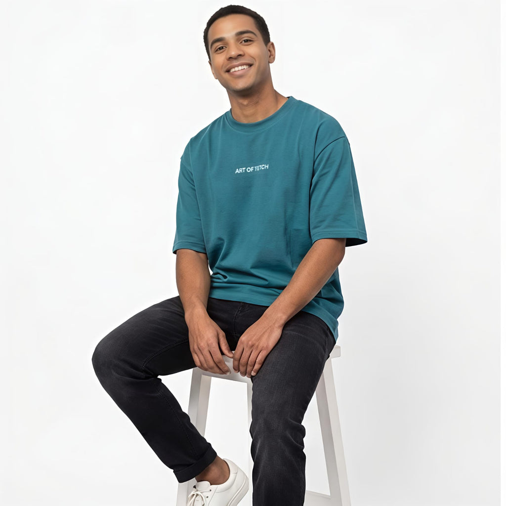 Men's Art of Fetch Oversized Graphic T-Shirt-2