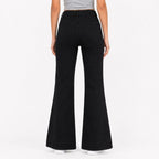Women's Black Flared Wide Leg Jeans | High-Rise Premium Denim-4