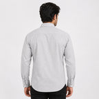 Men's Luxe White Geometric Print Formal Shirt-4