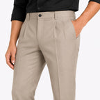 Men's Heritage Beige Tailored Dress Pants-2
