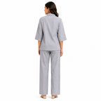 Women's Mist Grey Embellished Lounge Set-4