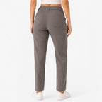 Women's Sleek Grey Tailored Formal Executive Trousers-4
