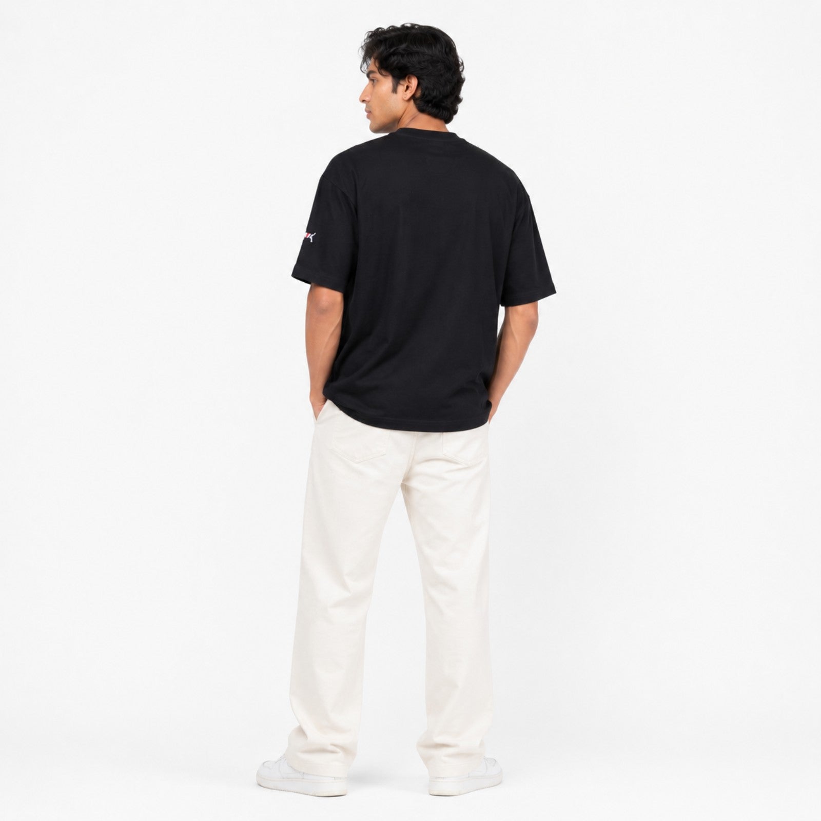 Men's Charcoal Essential Oversized T-Shirt-2