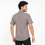 Men's Classic Grey Half Sleeve Casual Shirt-4