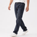 Men's Dark Blue Straight Fit Classic Denim Jeans-4