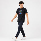 Men's Cosmic Alien Graphic Oversized T-Shirt-2