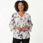 Silver Bloom Floral Women's Top-1