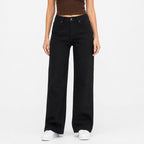 Women's Black Straight Wide Leg Jeans | High-Rise Premium Denim-1
