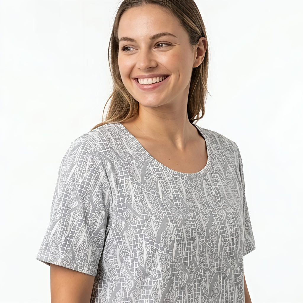 Women's Cotton Textured Half Sleeve T-Shirt-4