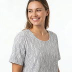 Women's Cotton Textured Half Sleeve T-Shirt-4