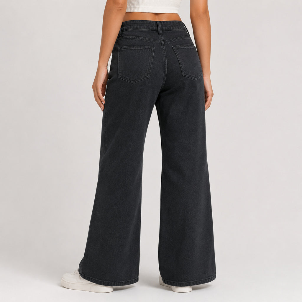 Women's Urban Olive Flare Fit Denim Jeans-4