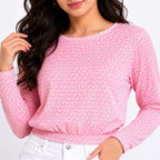 Women's Sunset Bloom Orange Printed Crop Top-3