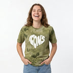 Women's Green Tie-Dye Graphic Crop T-Shirt-4